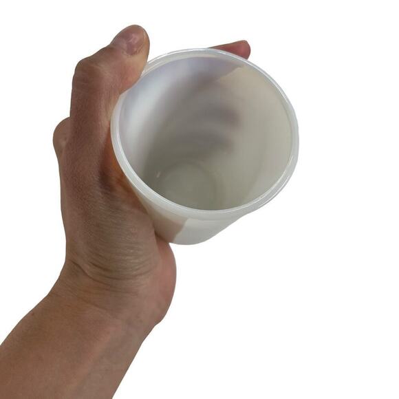 Vintage Set of 4 Milk Glass Drinking Cups White Translucent - Picture 6 of 6